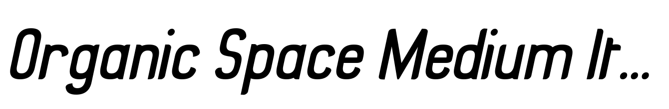Organic Space Medium Italic
